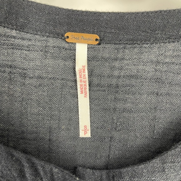 ✨ Free People Santiago Black Embroidered Peasant Dress Pockets S Blogger Fave - Picture 11 of 13